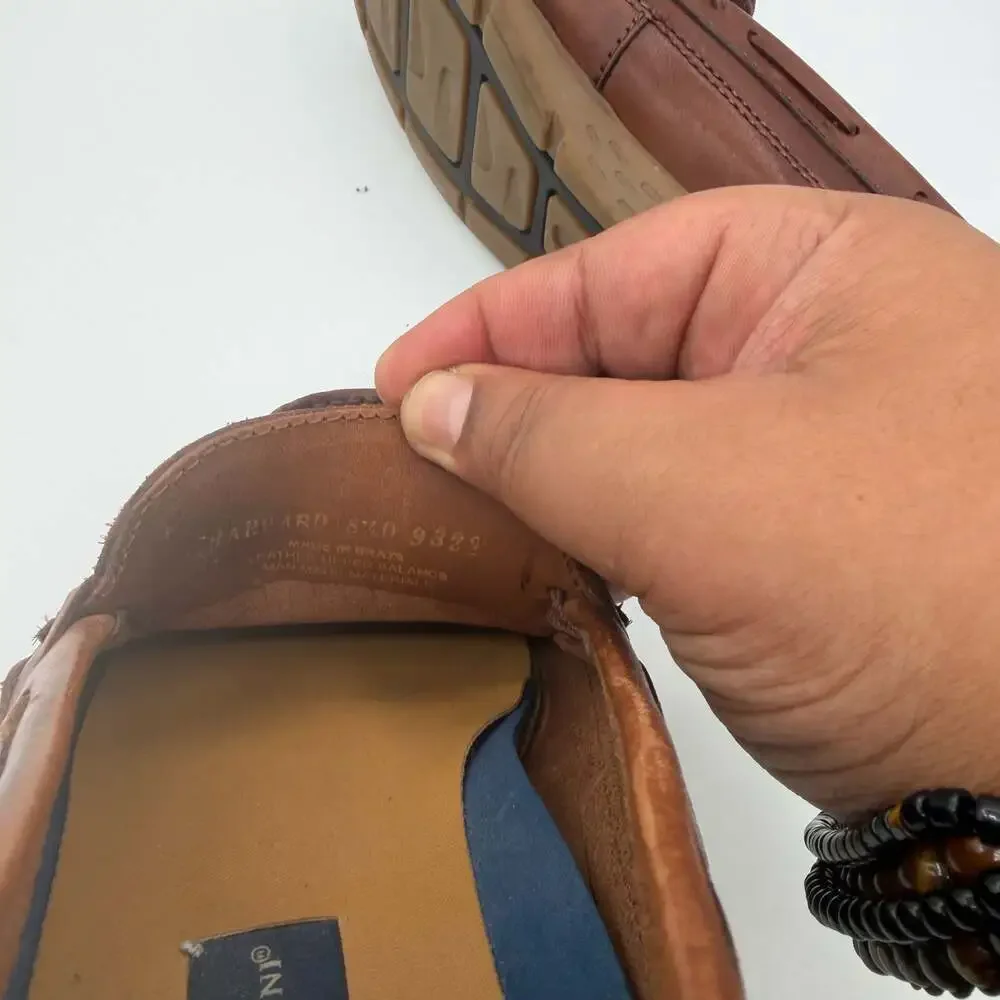 Giorgio Brutini Harvard Brown Leather Tassel Kiltie Loafers Shoes Size 8.5 D